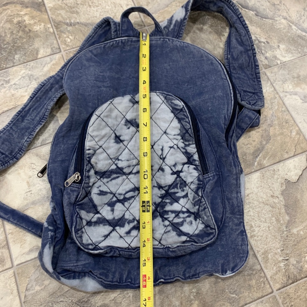 Stonewashed Denim Backpack - image 7